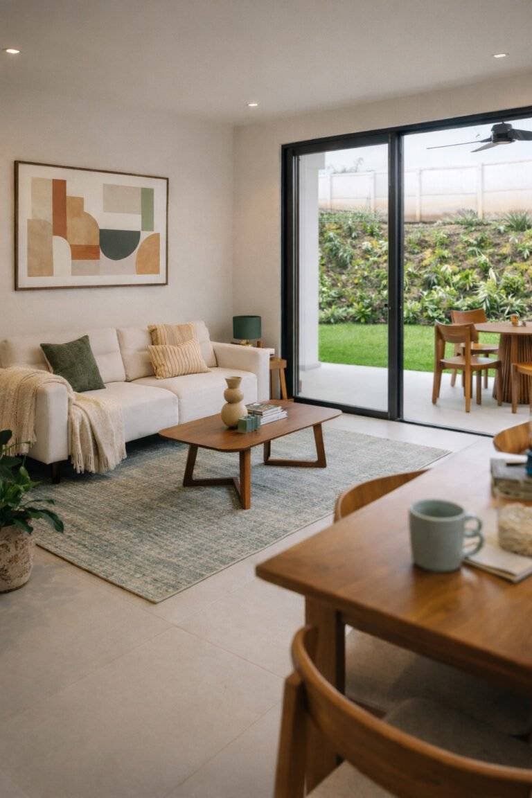 Sala con puertas corredizas y salida a terraza exterior en 385 Francosta, Barreal de Heredia